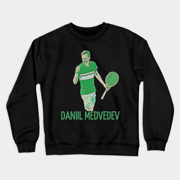 Daniil Medvedev Crewneck Sweatshirt by BorodinaAlen